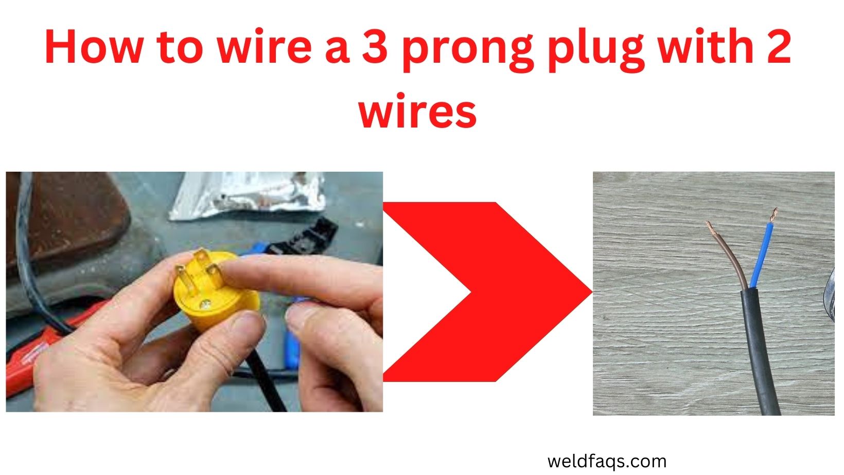 how to wire a 3 prong plug with 2 wires